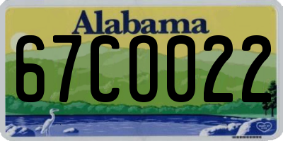AL license plate 67CO022