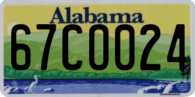 AL license plate 67CO024