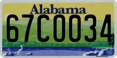 AL license plate 67CO034