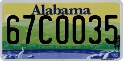 AL license plate 67CO035