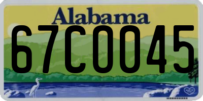 AL license plate 67CO045