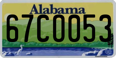 AL license plate 67CO053