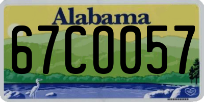 AL license plate 67CO057