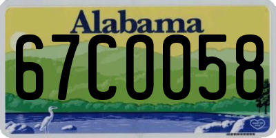 AL license plate 67CO058