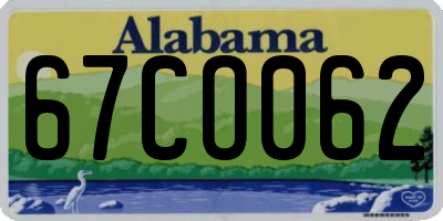 AL license plate 67CO062