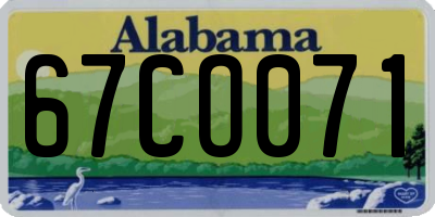 AL license plate 67CO071