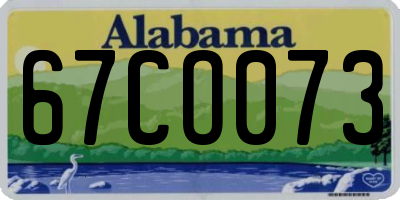 AL license plate 67CO073