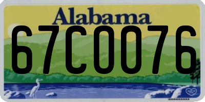 AL license plate 67CO076