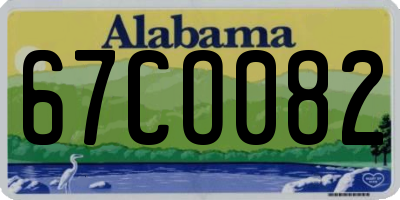 AL license plate 67CO082