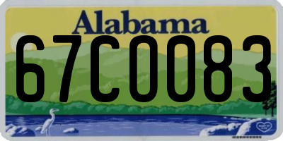 AL license plate 67CO083