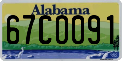 AL license plate 67CO091