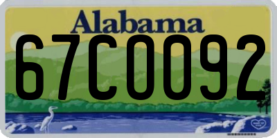AL license plate 67CO092