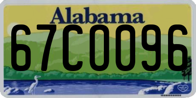 AL license plate 67CO096