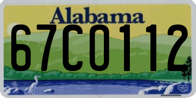 AL license plate 67CO112