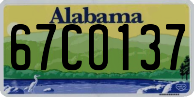 AL license plate 67CO137