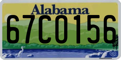 AL license plate 67CO156