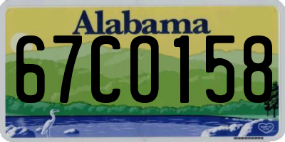 AL license plate 67CO158