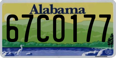AL license plate 67CO177