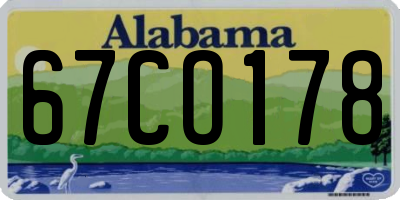 AL license plate 67CO178