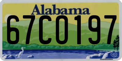 AL license plate 67CO197