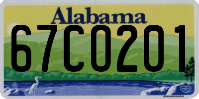 AL license plate 67CO201