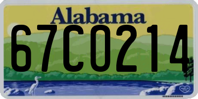 AL license plate 67CO214