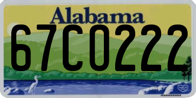 AL license plate 67CO222