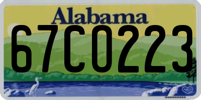 AL license plate 67CO223