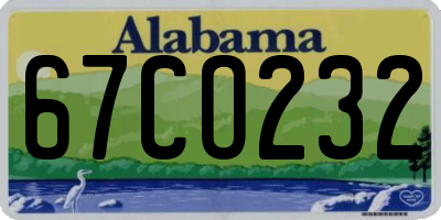 AL license plate 67CO232