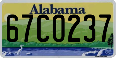 AL license plate 67CO237
