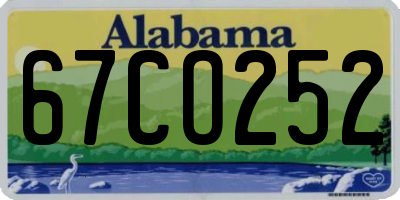 AL license plate 67CO252