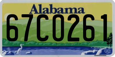 AL license plate 67CO261