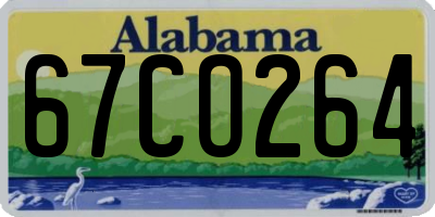 AL license plate 67CO264