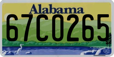 AL license plate 67CO265