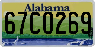 AL license plate 67CO269