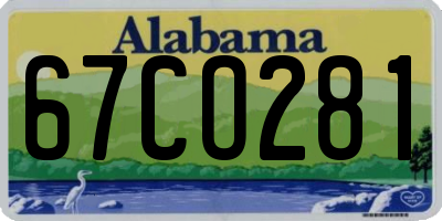 AL license plate 67CO281