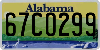 AL license plate 67CO299