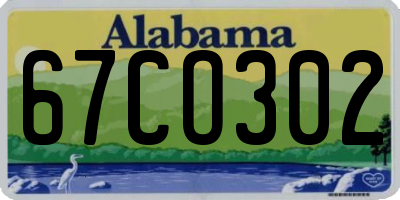 AL license plate 67CO302