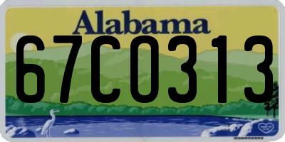 AL license plate 67CO313