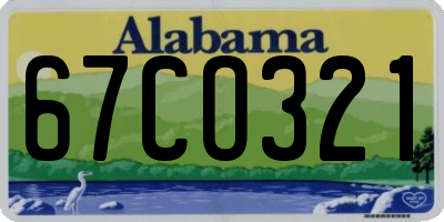 AL license plate 67CO321