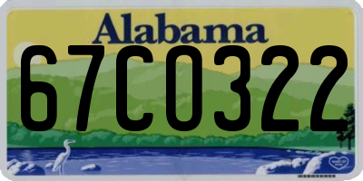 AL license plate 67CO322