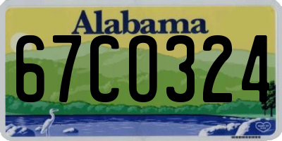 AL license plate 67CO324