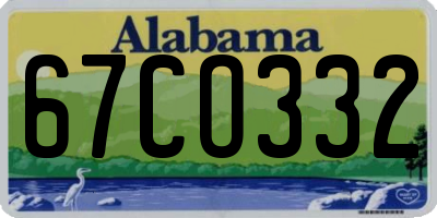AL license plate 67CO332