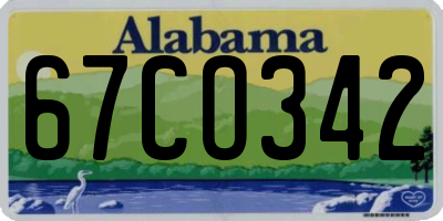 AL license plate 67CO342
