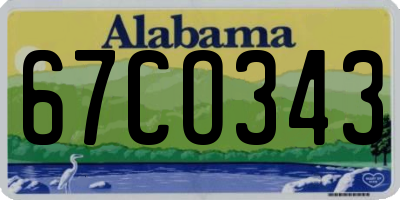 AL license plate 67CO343