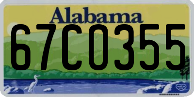 AL license plate 67CO355