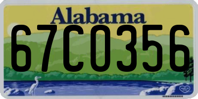 AL license plate 67CO356