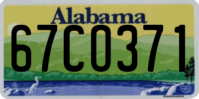 AL license plate 67CO371