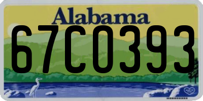 AL license plate 67CO393
