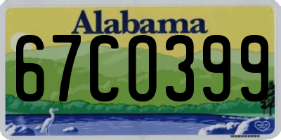 AL license plate 67CO399
